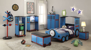 Steel Twin Red White and Blue Bed N270-285620
