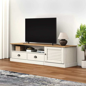  TV Cabinet White Solid pine wood, engineered wood, metal A949-353173