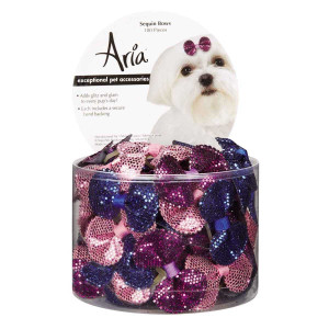 Aria Sequin Dog Bows Canister 100 pc N274-BP01DT5638_99