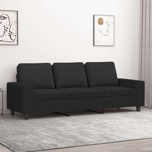 3-seater Sofa Black Polyester, Metal, Foam 3-Seater 3-Seater Sofa A949-359403