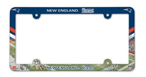 New England Patriots License Plate Frame Plastic Full Color Style Z157-3208591368