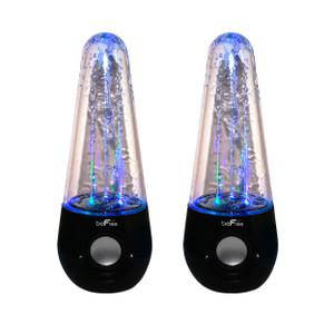 beFree Sound Bluetooth LED Dancing Water Multimedia Speakers in Black D970-BFS-165