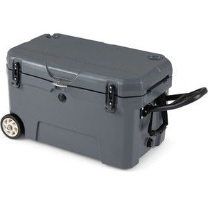 52 Quart Portable Hard Cooler with 6-Day Ice Retention and Wheels-Gray - Color: Gray D681-NP12850GR