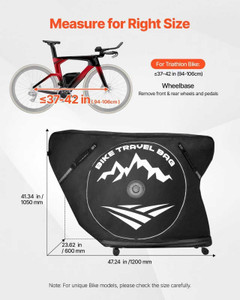 Triathlon Bike Travel Bag, Transport Bicycle Storage Carry Bag with TSA Lock & Dual Zipper, Triathl E415-ZXCRBXLXTRSXWPCK8001V0