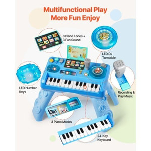 Baby DJ Playset for Toddlers 1-3, Educational Musical Table Toys with 133 Sound Sources, Recording  E415-DZSGETWJXXZSCJ5YS001V9