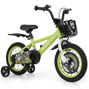 14 Inch Kids Bike Adjustable with Detachable Training Wheels for 3-5 Years Old-14 inches -  D681-WalmartTS10154GN-14