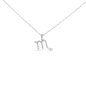 Sterling Silver 1/7 Cttw Diamond Scorpio Zodiac Pendant Necklace N162-023810PV21