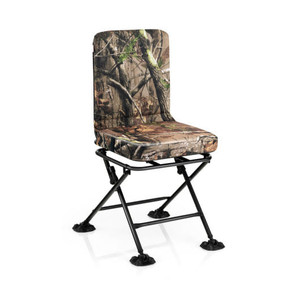 Swivel Folding Chair with Backrest and Padded Cushion-Camouflage B593-NP10761
