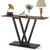Modern 43-inch Narrow Entryway Table with Brown Wood Top and Black Metal Frame Q280-RBRBLKCT95914758