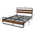 Queen Heavy Duty Modern Industrial Metal Wood Platform Bed Frame with Headboard Q280-MQUBHQ23198