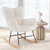 Nursery Rocking Chair with Comfy Backrest and Armrest-Beige - Color: Beige D681-JV11811BE