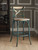 21" Brown And Turquoise Solid Wood And Metal Bar Chair N270-374253