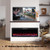 Electric Fireplace 40/50/60 Inches Recessed and Wall Mounted for 2' x 6' Stud-50 inches - Color: Bl D681-FP10164