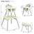 4-in-1 Baby Convertible Toddler Table Chair Set with PU Cushion-Beige - Color: Beige D681-BB5692BE