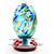 Blue Blown Glass Hummingbird Feeder with Perch and 4 Feeding Ports Q280-BGHFBHG343025894