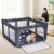 Large Baby Playpen BPA-Free Foldable Toddlers Safety Fence Play Yard-Dark Grey B593-UY10119
