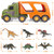 Car Truck Toy for 3 4 5 6 Years Old Boys and Girls, Dinosaur Transport Truck Including T-Rex, Ptero T575-S0671294770