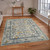 5' X 7' Yellow and Ivory Southwestern Stain Resistant Indoor Outdoor Area Rug N270-532597