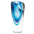 8" Clear and Blue Crystal Table Vase N270-375782