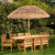 6.5 Feet Thatched Tiki Umbrella with Foldable Stand Push Button Tilt-Natural - Color: Natural D681-NP11623BE