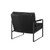 27" Black Faux Leather and Metal Arm Chair N270-526383