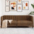 Sofa Brown Faux suede leather (100% polyester), plywood, solid wood A949-372612