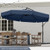 10 Feet Patio Cantilever Umbrella with Cover Tilt Adjustment and Ruffled Edge-Navy - Color: Navy -  D681-NP12327NY