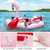 6 People Inflatable Flamingo Floating Island with 6 Cup Holders for Pool and River - Color: Pink D681-NP10873US