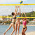 Portable Outdoor Volleyball Net Set Heavy-Duty Volleyball Net System-Yellow B593-SP38433