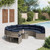  Patio Sofa Grey, Navy Blue Poly Rattan and Powder-Coated Steel A949-3318543