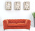 74" Orange And Silver Velvet Chesterfield Loveseat N270-489288