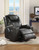 34" Black Leather Match Power Heated Massage Recliner N270-318863
