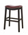 26" Dark Red and Espresso Solid Wood Backless Counter Height Bar Chair N270-384142