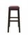 26" Dark Red and Espresso Solid Wood Backless Counter Height Bar Chair N270-384142