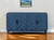 60" Blue Textural Chevron Distressed Wood Sideboard with Four Doors N270-568406