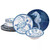 12-Piece Sea Shells Ocean Theme Dinnerware Set in Blue and White - Service for 4 Q280-OTPSMDS5342846821
