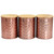 MegaChef 3 Piece Golden Kitchen Canister Set with Bamboo Lids in Rose Gold D970-MG-570