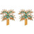 High Fashion Coconut Tree Design Women Rhinestone Stud Earrings - Brown A392-fear5514