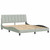 Bed Frame without Mattress "Hanko" Light Gray 59.8"x79.9" Velvet A949-3207880