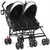 Foldable Twin Baby Double Stroller Ultralight Umbrella Kids Stroller-Black - Color: Black D681-BB5681BK