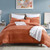 Full/Queen 5-Piece 100-Percent Cotton Clip Dot Comforter Set in Brick Orange Q280-GTPL3218