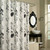 71-inch Boho Black and White Floral Flowers Polyester Fabric Shower Curtain Q280-BWFSC173928514