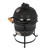 13in Round Ceramic Charcoal Grill Black T575-S0671288352