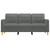 3-Seater Sofa Dark Grey Fabric (100% polyester), metal, textilene A949-359100