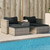 Garden Sofa Set Grey PE Rattan Modular Garden Sofa Set A949-365726