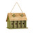 Green Wood Garden Bird House with 1 Compartment and 4 Holes Q280-GWDBHF45136825