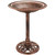 Outdoor Garden Polyresin Bird Bath in Rustic Aged Copper Brown Finish Q280-CBBFPS39671528