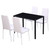  Dining Table And Chair Set of 4 Black and White A949-244119