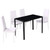 Dining Table And Chair Set of 4 Black and White A949-244119