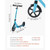 Kick Scooter for Kids Ages 8+, Teens & Adults, 2-Wheel Toddler Scooter with Adjustable Height Handl E415-JTHBC2L8INCHDQ0I0001V0
